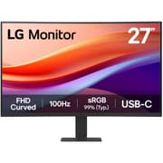 LG 27U421A 27" 1500R Curved Full HD 100Hz HDR10, 3-Side Borderless, LG Switch App, HDMI, USB Type-C 15W PD, Tilt Slim Stand, Black product image