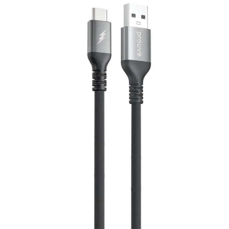 Proove ReGen Silicone USB-A to Type-C 3A Cable 1m - black