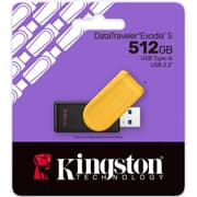 Kingston DataTraveler Exodia S USB Stick - 512GB - USB 3.2 Gen 1 - USB Type A - Black/Yellow product image