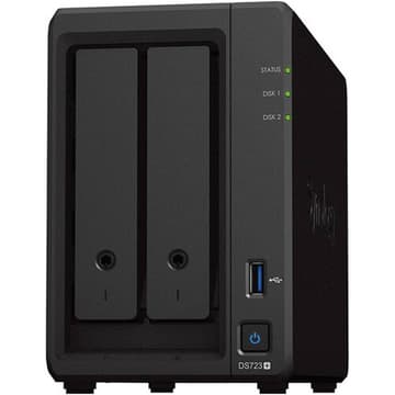 Synology DiskStation DS725+ 2-Bay Diskless NAS Server w/ AMD Ryzen R1600 2-Core CPU & 2GB DDR4 RAM