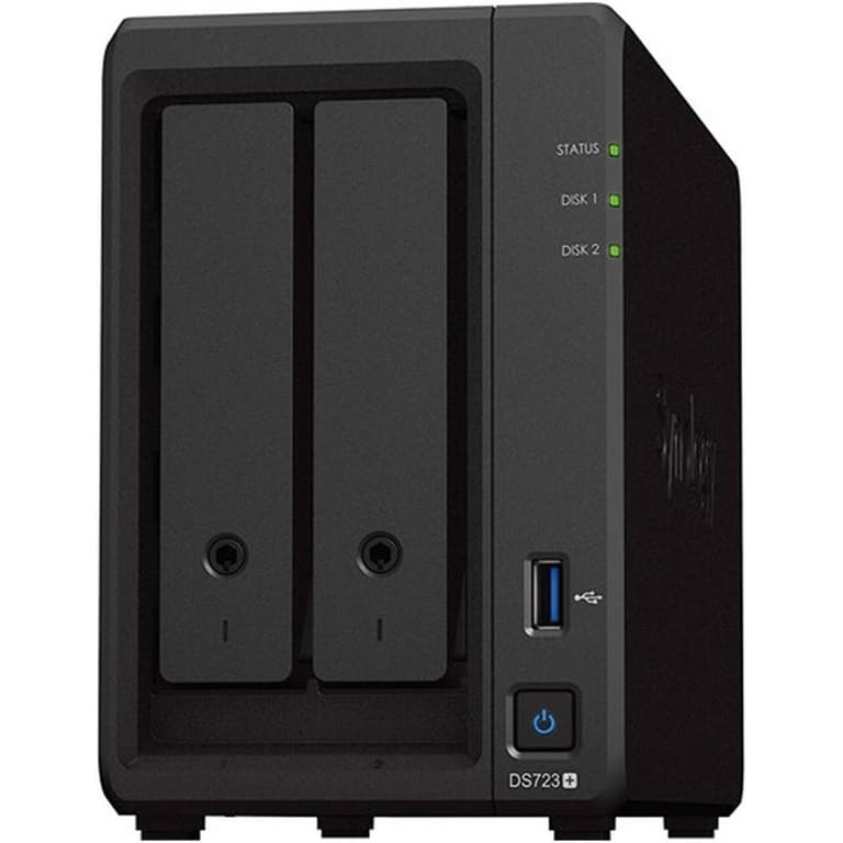 Synology DiskStation DS725+ 2-Bay Diskless NAS Server w/ AMD Ryzen R1600 2-Core CPU & 2GB DDR4 RAM