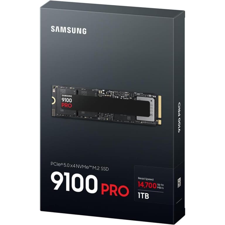 Samsung 9100 PRO 1TB Internal SSD , PCIe 5.0 x4, NVMe 2.0, up to 14,800 SSD Designed for Professionals and Gamers, Compatible with PC and Playstation 5