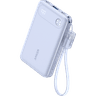 Anker A1257PV1 Power Bank, 10,000mAh Portable Charger with Built-in USB-C Cable and Lanyard, 22.5W Max Output with USB-C&A Port, Battery Pack for iPhone 15/14, Galaxy S23, iPad, AirPods, and More - Purple product thumbnail 1