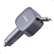 Anker USB-C Car Charger, 75W Max Ultra-Compact Type-C Fast Car Charger with Built-in Retractable Cable Car Adapter for iPhone 15/14 Series, Samsung S24/S23, MacBook Pro/Air, iPad, and More product image