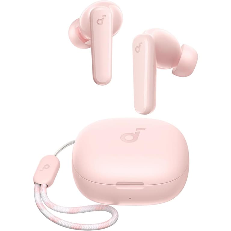 Anker Soundcore P20i True Wireless Earbuds 10mm Drivers with Big Bass 30 Hours Bluetooth 5.3 Water-Resistant 2 Mics for AI Clear Calls - Pink