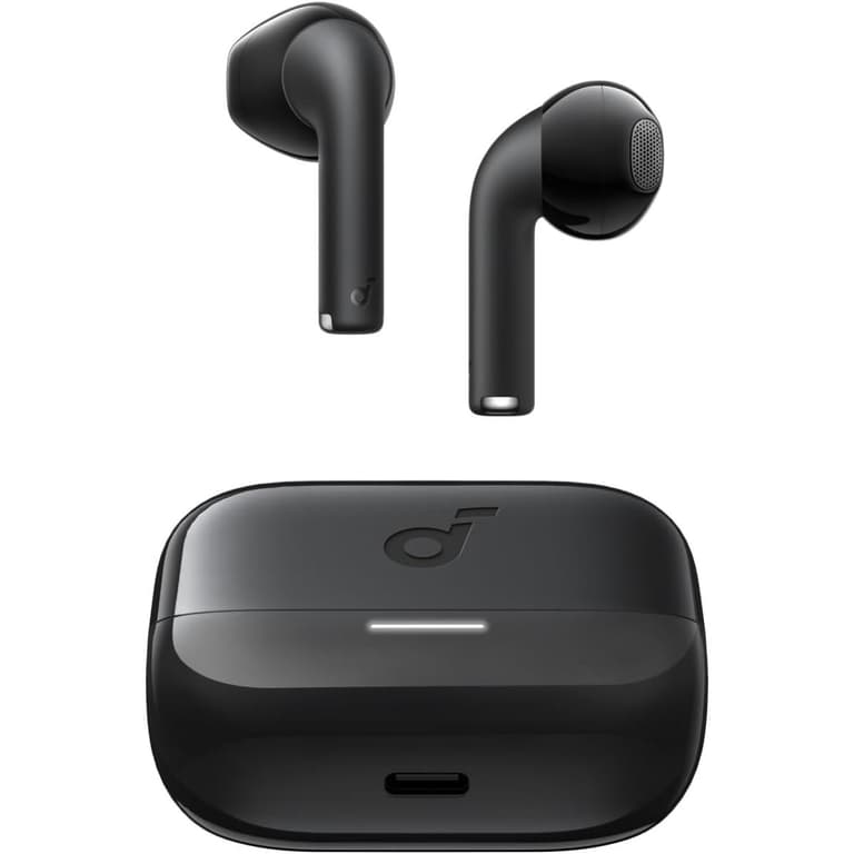 Anker Soundcore K20i, Semi-in-Ear Earbuds, Bluetooth Wireless, 36H Playtime, Fast Charge, Clear Sound, Comfortable Fit, ENC 2-Mic Clear Calls, Custom EQ, IPX5, Bluetooth 5.3, App Control - Black