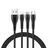 Mcdodo CA-6960 Mamba Series 3IN1 Lightning + Micro USB + Type-C Cable 1.2M - Black product thumbnail 1