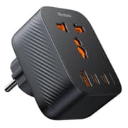 Mcdodo CP-0750 Universal Travel Adapter One for 4 Outputs (AC + 2 USB-C + USB) 20W Worldwide Use EU Travel Plug with 3 USB - Black product image