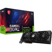 MSI GeForce RTX 5060 Ti GAMING DUKE 3X OC Graphics Card, 8GB GDDR7 128-Bit Memory, 2617 MHz Boost Clock, 28 Gbps Memory Speed, 4608 CUDA Cores, PCI Express® Gen 5 x16, Black product image