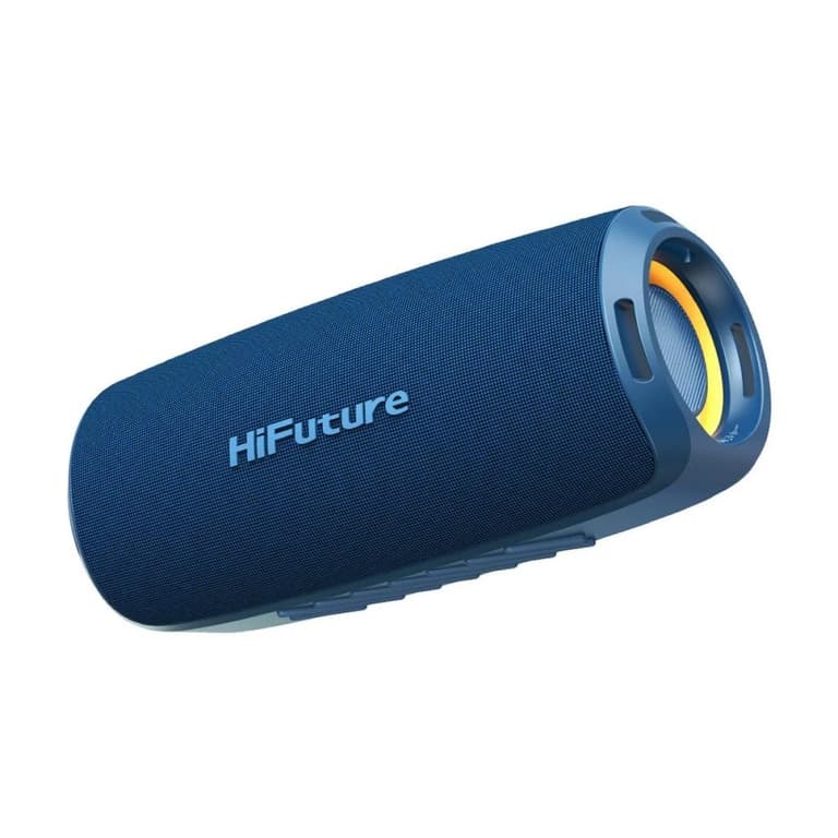 HiFuture Gravity 45W Portable Bluetooth Speaker, IPX7 Waterproof, RGB LED Lights, 8H Playtime, TWS Pairing, Bass Boost, USB-C Fast Charging - Blue