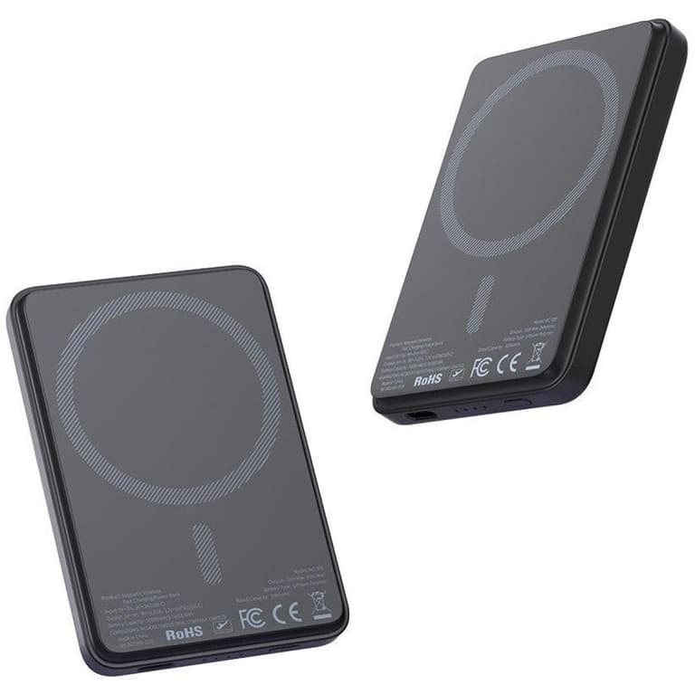 Mcdodo MC-395 15W Magnetic Wireless Power Bank 5000mAh Portable Charger External Phone Battery - Black