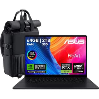 ASUS ProArt P16 H7606WP-RJ132W Creator Laptop | AMD Ryzen™ AI 9 HX 370 | RTX™ 5070 8GB | 64GB LPDDR5X | 2TB PCIe 4.0 SSD | 16" 3K OLED Touch 120Hz | Windows 11 Home | 90NB15K1-M00DP0