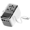 Momax World+ Flow 35W 4-Port charger is a universal travel charger featuring a compact and lightweight design. It includes 4 ports (2 USB-A and 2 USB-C) with a built-in retractable USB-C cable- White product thumbnail 1