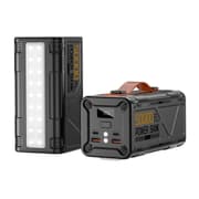 WiWU WI-P029 Armor 100W 50000mAh Power Bank multiple devices, including laptops and smartphones, Dual 100W USB-C, 22.5W USB-A Fast Charging Backup Battery with Built-in Flashlight- Black product image