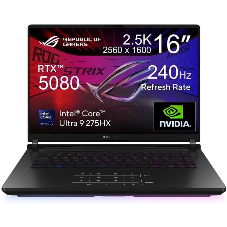 ASUS ROG Strix SCAR 16 (2025) G635 NEW Intel Core Ultra 9 Gen II 275HX 24-Cores w/ NVIDIA RTX™ 5080 16GB DDR7 & ROG Nebula HDR 2.5K 240Hz Display ((Bundle)) , Off Black