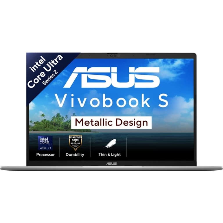 ASUS Vivobook S16 (2025) S3607CA Intel® Ultra 7 Gen II 255H HIGH Performance 16-Core Intel® AI Boost w/ DDR5 Memory & Backlit keyboard & IPS 144Hz Display , Cool Silver
