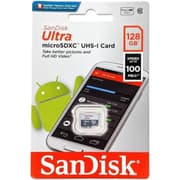 SanDisk 128GB Ultra microSDXC UHS-I Memory Card Up to 100 MB/s C10, Full HD, Micro SD Card product image