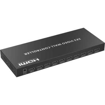 Lenkeng LKV109VW 4K 60Hz 3x3 Videowall Controller Supports 1x2/1x3/1x4/2x2/2x3/3x2/2x4/4x2/3x3 splicing modes RS-232 Control 3.5mm Audio Output