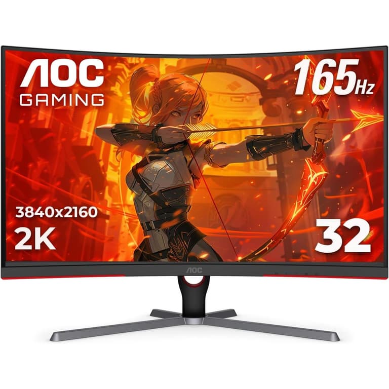 AOC CQ32G3SE 32" WQHD 2K Curved 1000R 165Hz 1ms Antiglare Low Blue Light AMD Freesync Premium w/ 2x HDMI & Display Port