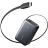 Anker Nano Power Bank, 10,000mAh Portable Charger with 2.3 ft InstaCord Retractable Cable, 45W Max Compact Battery Pack, Smart Display, for iPhone 16 Series, iPad, Galaxy, Pixel, and More - Black product thumbnail 1