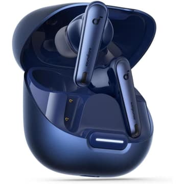 Anker soundcore Liberty 4 NC Wireless Earbuds, 98.5% Noise Reduction, Adaptive Noise Cancelling to Ears and Environment, Hi-Res Sound, 50H Battery, Wireless Charging, Bluetooth 5.3 - Navy Blue