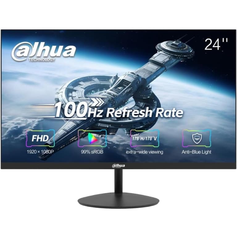 Dahua LM24-A200Y 24” Full HD 100Hz Anti-Blue Light Eye-Protective Micro Bezel Design w/ HDMI & VGA Interface - Black