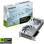 GIGABYTE GeForce RTX 5060 Ti EAGLE OC ICE Graphics Card, 16GB GDDR7 128-Bit Memory, 2617 MHz Core Clock, 28 Gbps Memory Clock, PCI-Express 5.0, White product image