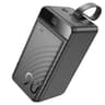HOCO J123D Mobile Power Bank with 90,000mAh capacity 22.5W+PD20W, 3 × USB-A and Type-C Outputs, LED Digital Display of Power Level. Green indicator of PD / QC fast charging. Fully Compatible - Black product thumbnail 1