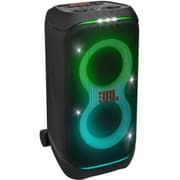 JBL PartyBox Stage 320 Portable Bluetooth Speaker, With Wheels, 5.4 Bluetooth, 240W, Splash Proof, Multi Speaker Connection, Dual Mic & Guitar Inputs, 18 Hours Max Playing Time - Black product image