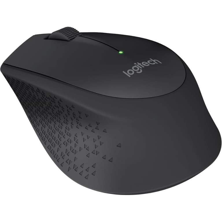 Logitech M280 Wireless Mouse Right-Hand 1000 dpi Optical Sensor 3 Programmable Buttons Extra Comfort and Precision - Black