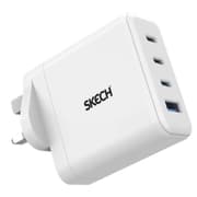 Skech Power Delivery 4 Port GaN Wall Charger 100w PD Power Charger 3X Type-C Port + USB-A – white product image