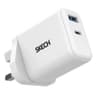 Skech Power Delivery 2 Port GaN Wall Charger 45w PD Power Charger Type-C Port + USB-A – white product thumbnail 1