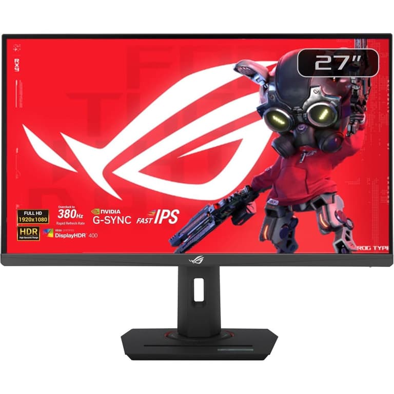 ASUS ROG Strix XG279CNS Fast IPS 27" 380Hz 0.3ms HDR 400 ROG Gaming A.I. Technology eSports FreeSync™ Premium Adustable Stand w/ HDMI , Display Port & USB C