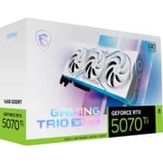 MSI Gaming RTX 5070 Ti 16G Gaming Trio OC Graphics Card (16GB GDDR7, 256-bit, Extreme Performance: 2580 MHz, DisplayPort x 3 2.1a, HDMI 2.1b, NVIDIA Blackwell Architecture) , White product image