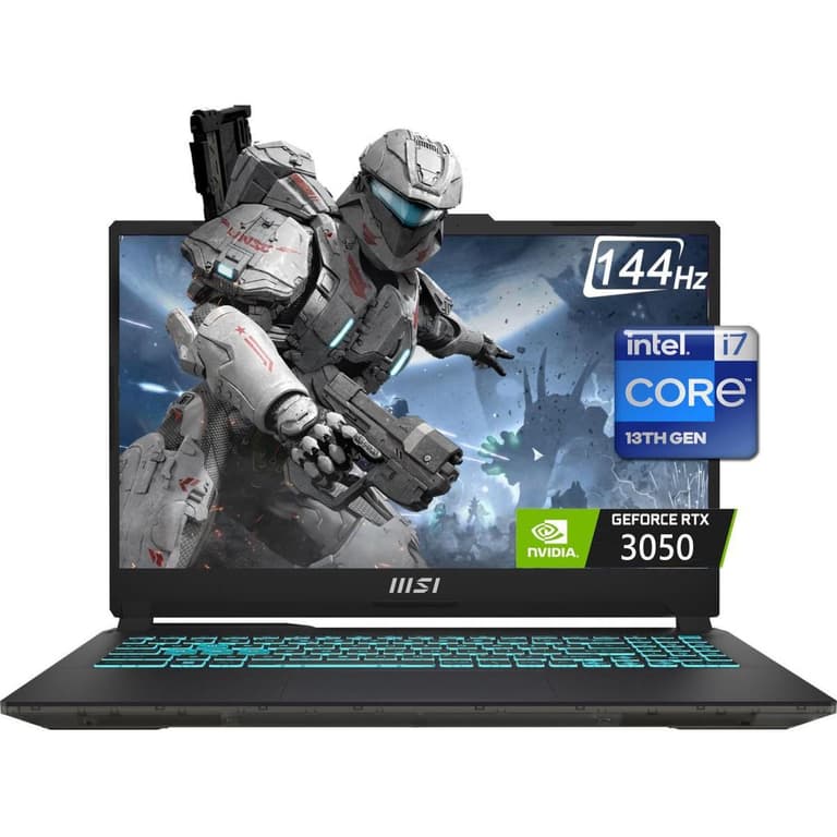 MSI Cyborg 15 A13UC Gaming (2024) 13Gen Intel Core i7 10-Cores w/ Nvidia RTX 3050 4GB & 144Hz IPS Display - Black
