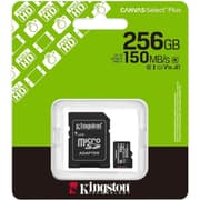 Kingston SDCS3/256GB Canvas Select Plus 256GB microSDXC Card Up to 150MB/s A1 Class 10 UHS-I with Adapter product image