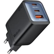 Mcdodo Gana Mini 67W GaN Charger – 3-Port Fast Wall Charger with Dual USB-C & USB-A, Compact Design, Compatible with Laptops, Tablets, Smartphones & More - Black product image