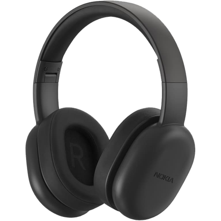 Nokia E1300 Bluetooth Headphones Over Ear, Bluetooth Wireless Headphones, 40H Playtime, HiFi Stereo Headphones Wireless with Microphone, aptX Low Latency, Soft Earpad, Compact Headphones for Phone/PC(Black)