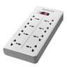 Huntkey PZA801 Universal Power Strip 8x Outlet AC 220-240V Overload Protection MAX2500W-MAX10A 3M - White product thumbnail 1