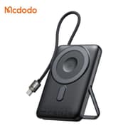 Mcdodo MC-6320 Digital Display Magnetic Power Bank 10000mAh 20W With USB-C Cable & Stand Wireless Charging for Phone watch Earbuds - Black product image