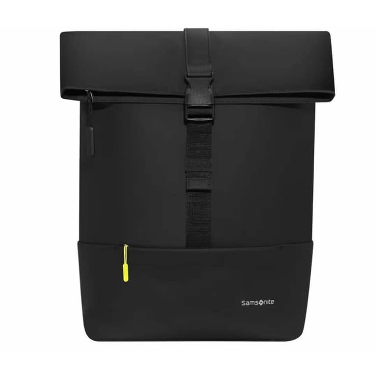 Samsonite Vercelli Water Resistant Unisex Flap Backpack fit laptop 13.3 to 14 inch - Black