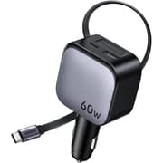 UGREEN 60W Car Charger with Retractable Cable, 3-Port Fast Charger with 30W PD USB-C, USB-A, Cigarette Lighter Adapter Compatible with iPhone 17 16 15, Galaxy S25 S24, iPad, GPS, 12V Car Accessories product image
