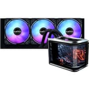 ASUS ROG Ryuo IV SLC 360 ARGB Liquid CPU Cooler, 6.67" AMOLED Display, 360mm Radiator, 3x 120mm MF-12C aRGB Fans, 2650 RPM Speed, 71.44 CFM Fan Airflow, Black product image