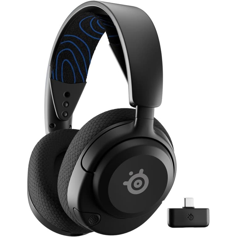 SteelSeries Arctis Nova 5P Wireless Multi-System Gaming Headset Neodymium Magnetic Drivers 100+ Audio Presets 60 HR Battery 2.4GHz or BT ClearCast Gen2.X Mic PS5, PS4, PC, Switch, Mobile , Black