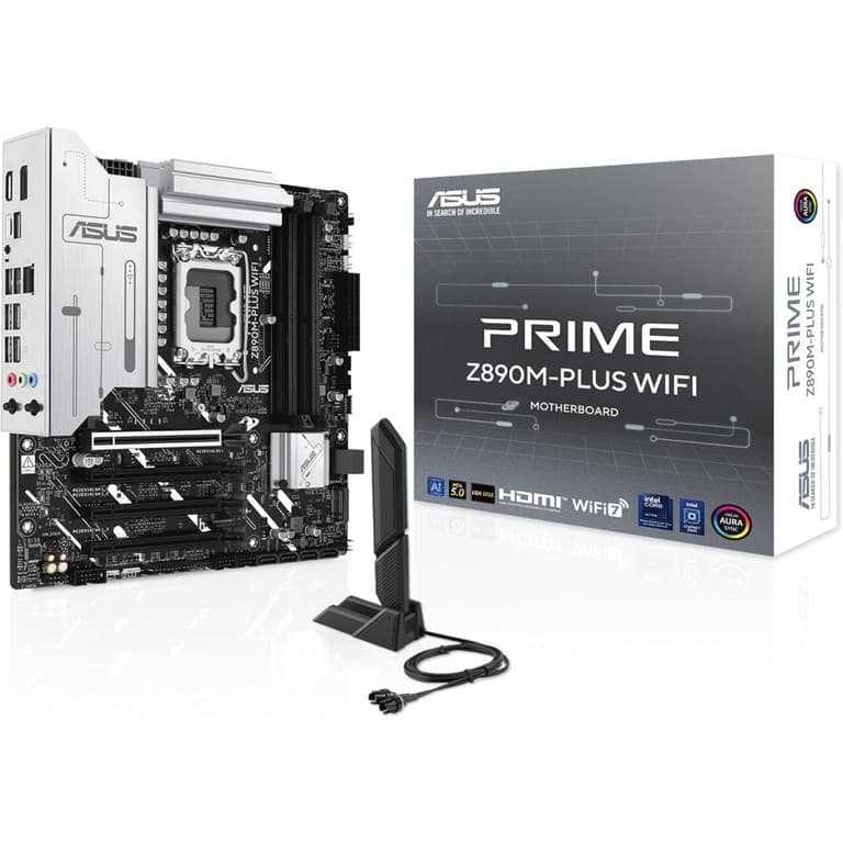 ASUS PRIME Z890M-Plus WIFI 7 Z890 DDR5 LGA 1851 Advanced AI PC-ready 3x M.2 SSD PCIe® 5.0 USB Type-C® 2.5Gb Lan