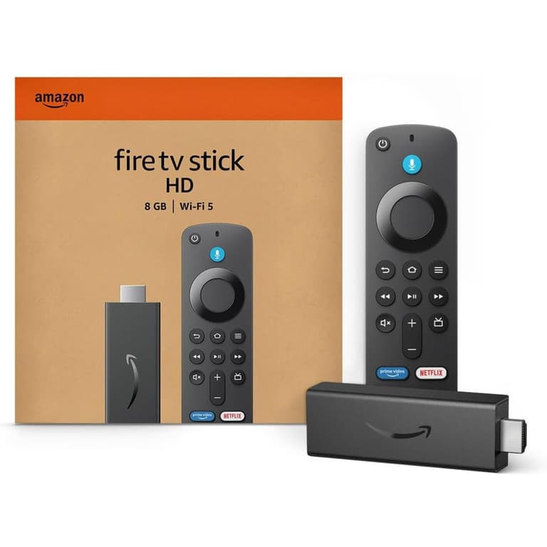 Amazon Fire TV Stick HD (newest model), free and live TV, Alexa Voice Remote, smart home controls, HD streaming