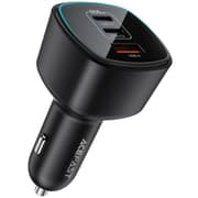 ACEFAST B18 Car Charger 200W Dual USB-C + USB-A Fast Charging Cigarette Lighter Adapter - Black product image