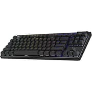 Logitech G PRO X TKL LIGHTSPEED Wireless Gaming Keyboard, Ultra-Portable Tenkeyless Design, Lightsync RGB Backlit, PBT Keycaps, Tactile Switches (GX Brown), BT/USB, US INTL Layout, Black product image