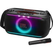 JBL PartyBox On-The-Go 2 Portable Party Speaker, Bluetooth 5.4 Auracast Multi-Speaker Pairing, 2 Wireless Mics Karaoke Echo Smart Key Change, 15Hr Battery USB-C Fast Charge, Black product image