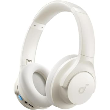 Anker Soundcore Q11i Wireless Over-Ear Bluetooth Headphones by Anker, Deep Bass, 60H Playtime, Hi-Res Audio, Detachable Ear Cushions, Multipoint Connection - White